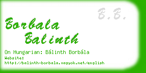 borbala balinth business card